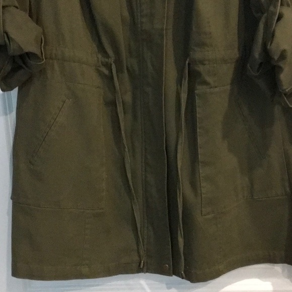 NWOT JustFab Plus Size Anorak, Army Green, 2X - Picture 3 of 7